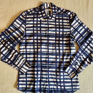Burberry Mens Cotton Shirt Painted Checks - Medium